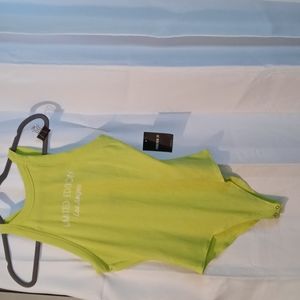 Logo bodysuit lime/white